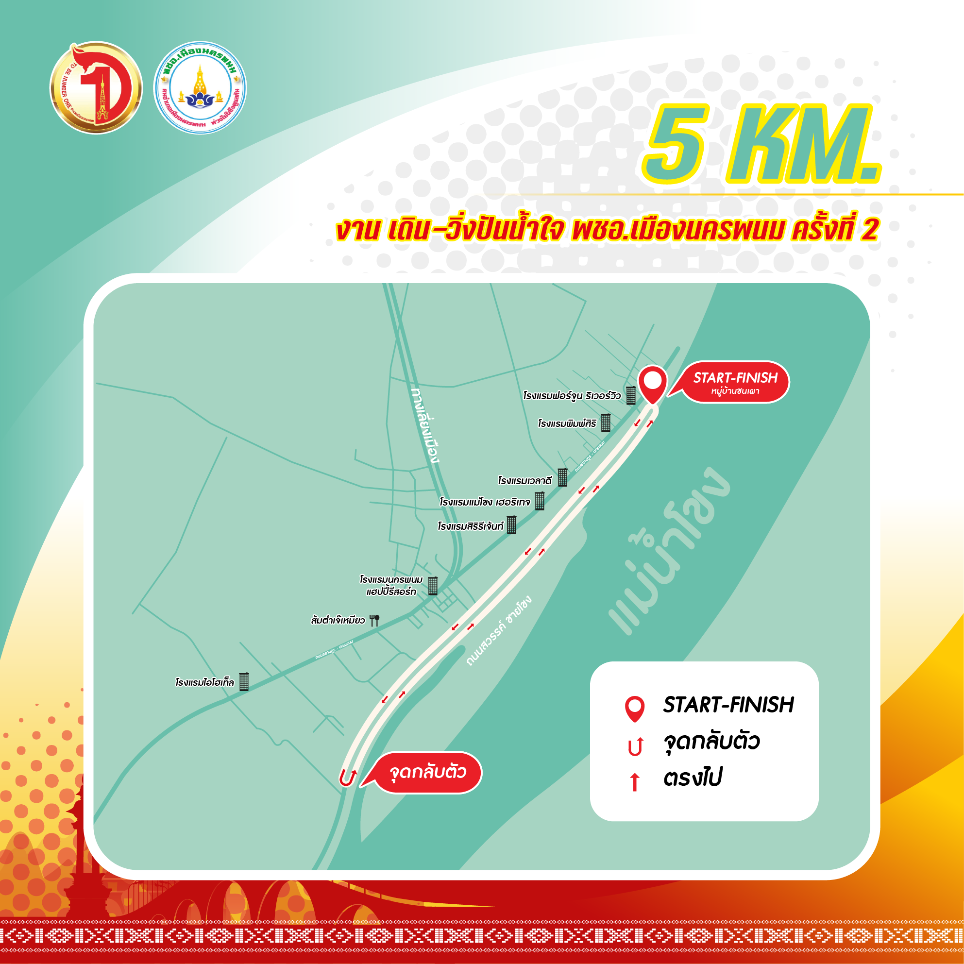 ภาพกิจกรรม เดินวิ่งปันน้ำใจ  พชอ.เมืองนครพนมครั้งที่ 2